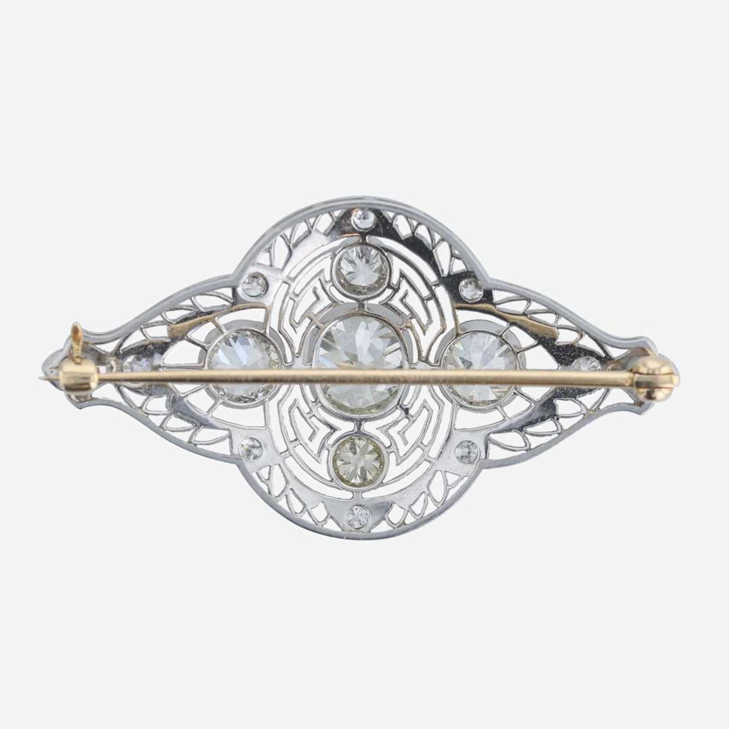Belle Epoque diamond and platinum brooch