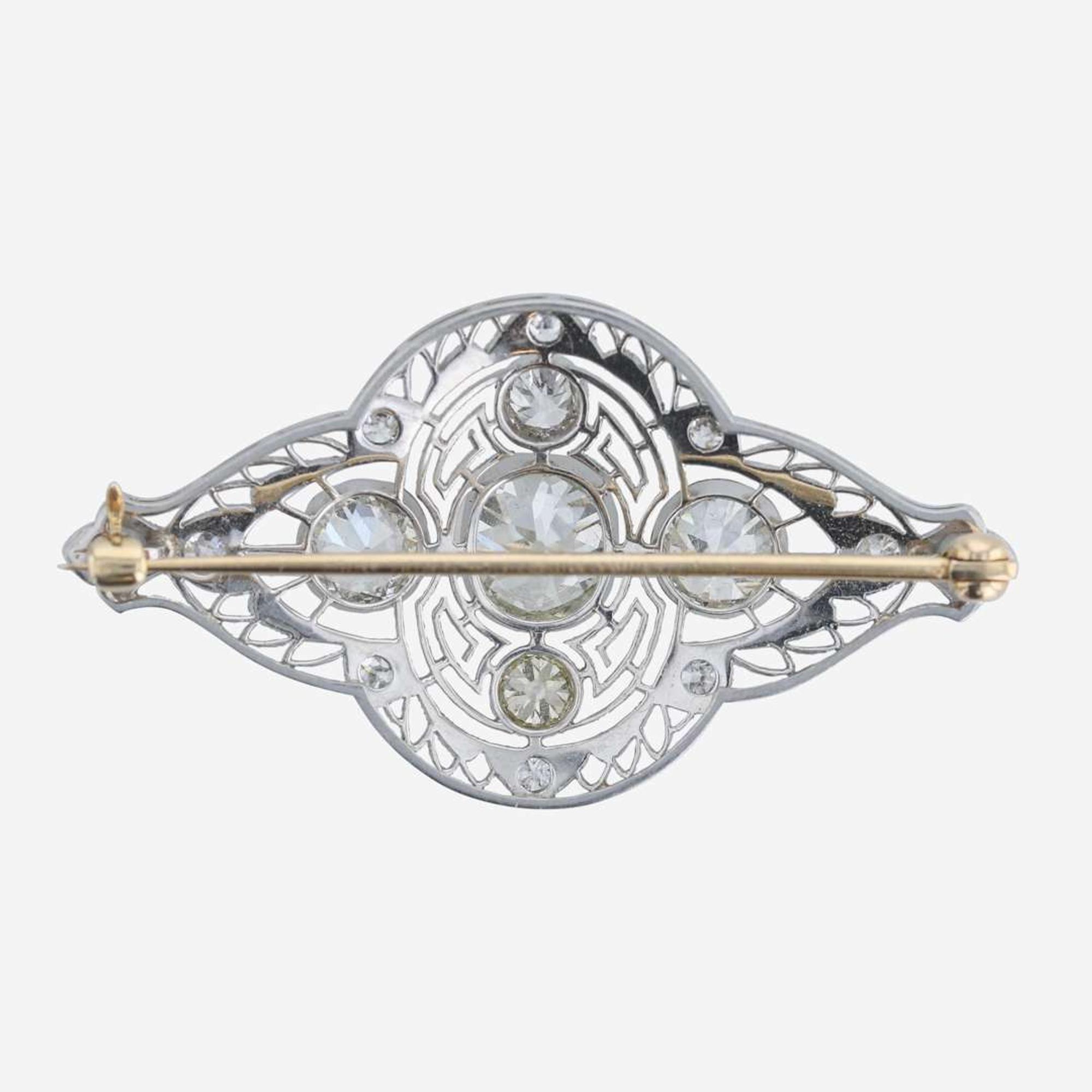 Belle Epoque diamond and platinum brooch