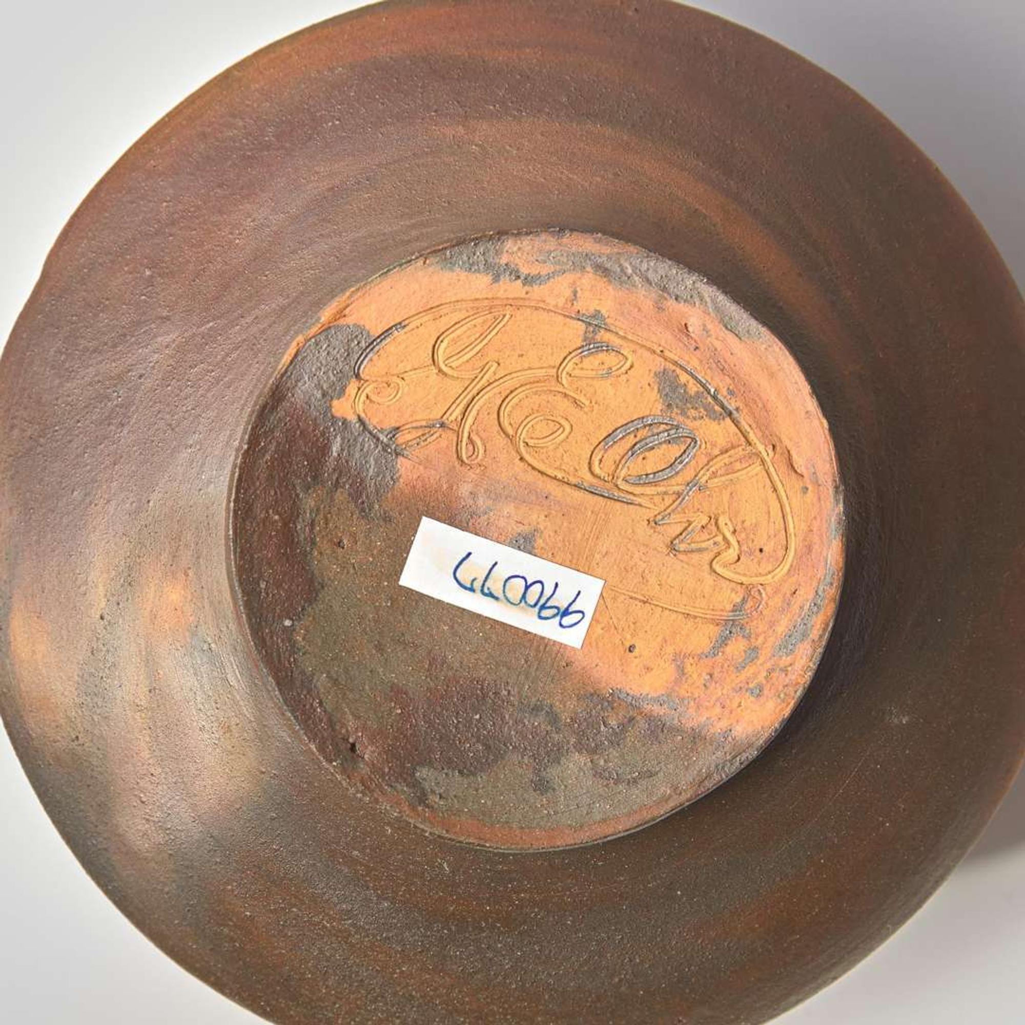 George Ohr (American, 1857-1918) Squat Marbled Bisque Vase, Biloxi, Mississippi, USA, circa 1898-1910