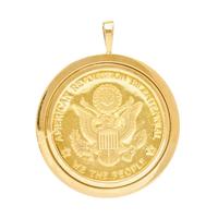 CARTIER, YELLOW GOLD U.S. BICENTENNIAL MEDAL PENDANT