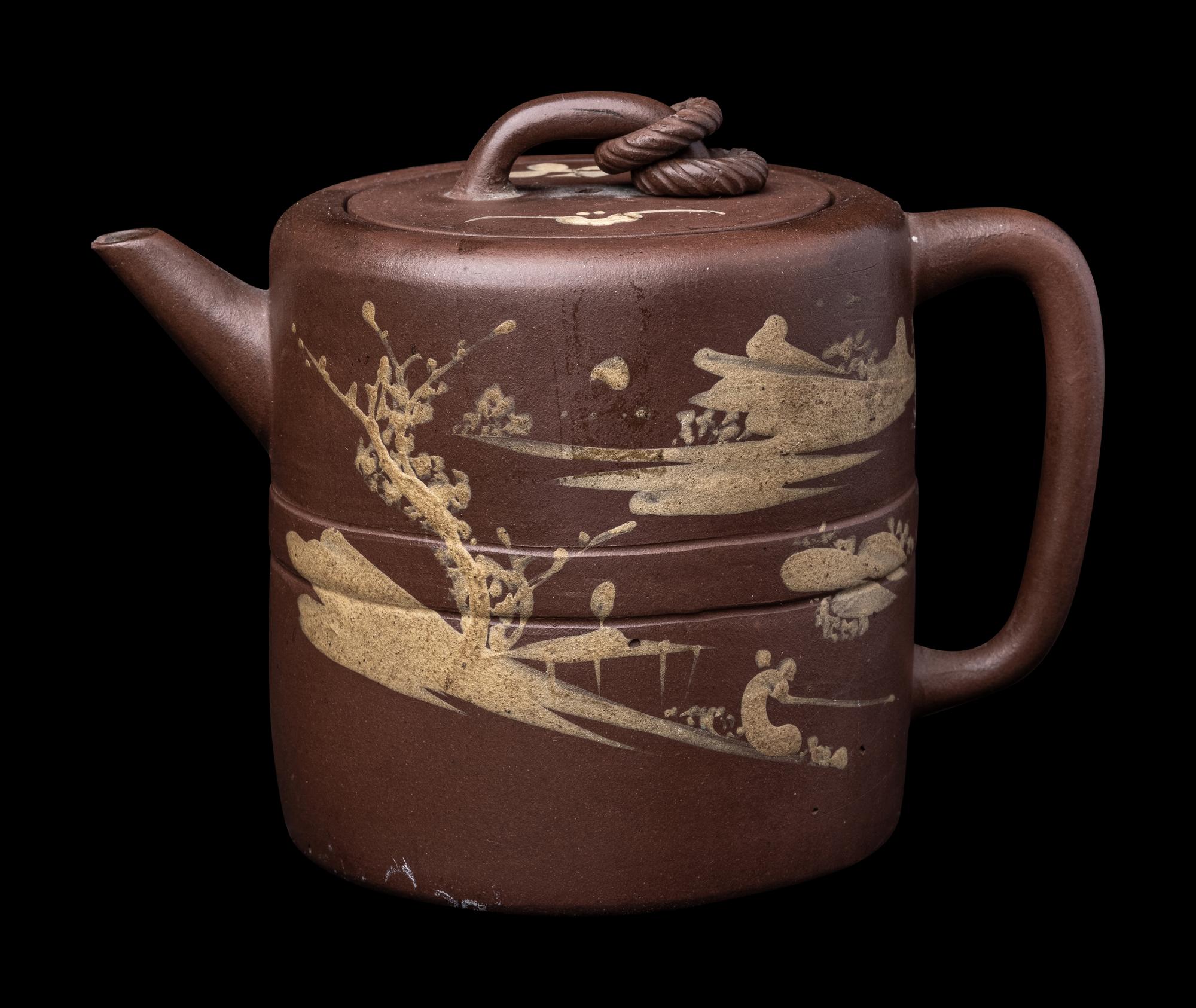A Chinese Yixing Stoneware Covered Teapot