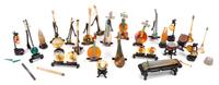 A Collection of Chinese Export Hardstone Instruments Length of longest 5 3/8 inches.