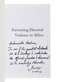 [PERKINS, Edward Joseph (1928-2020)]. [POLITICS]. A group of 9 works related to African Politics, many signed or inscribed to Perkins, including: