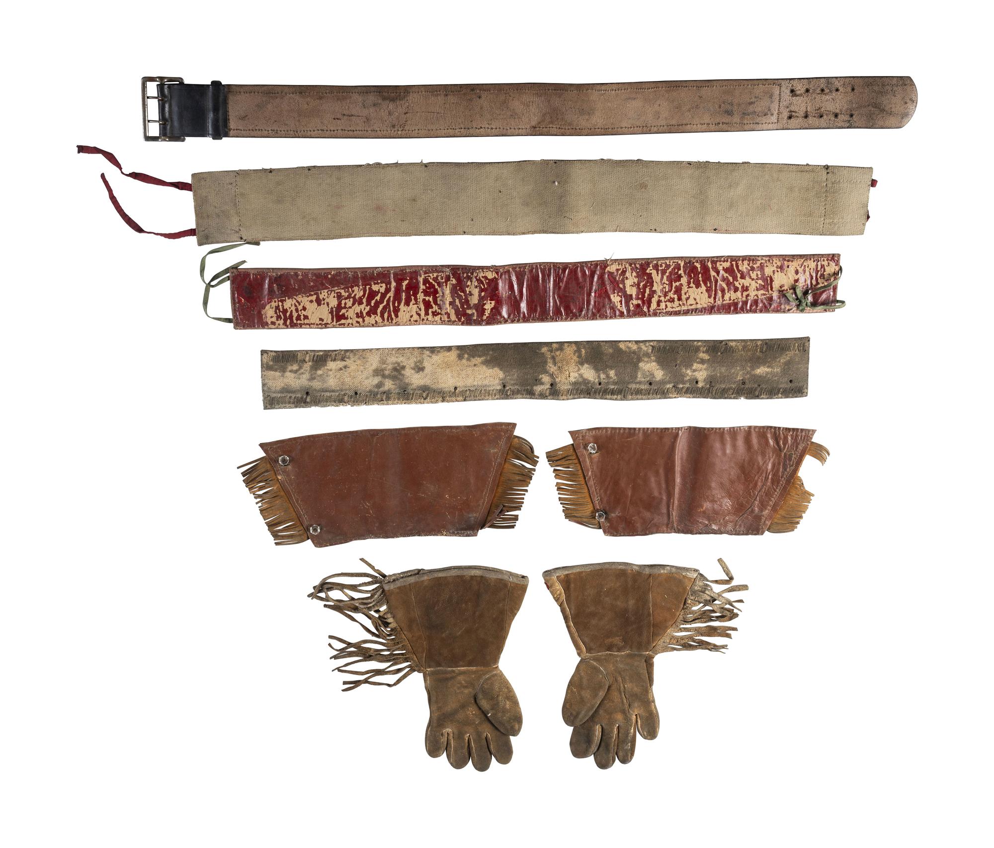 Collection of Plateau Belts, Gauntlets, and Armbands