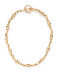 YELLOW GOLD, SAPPHIRE, AND RUBY NECKLACE