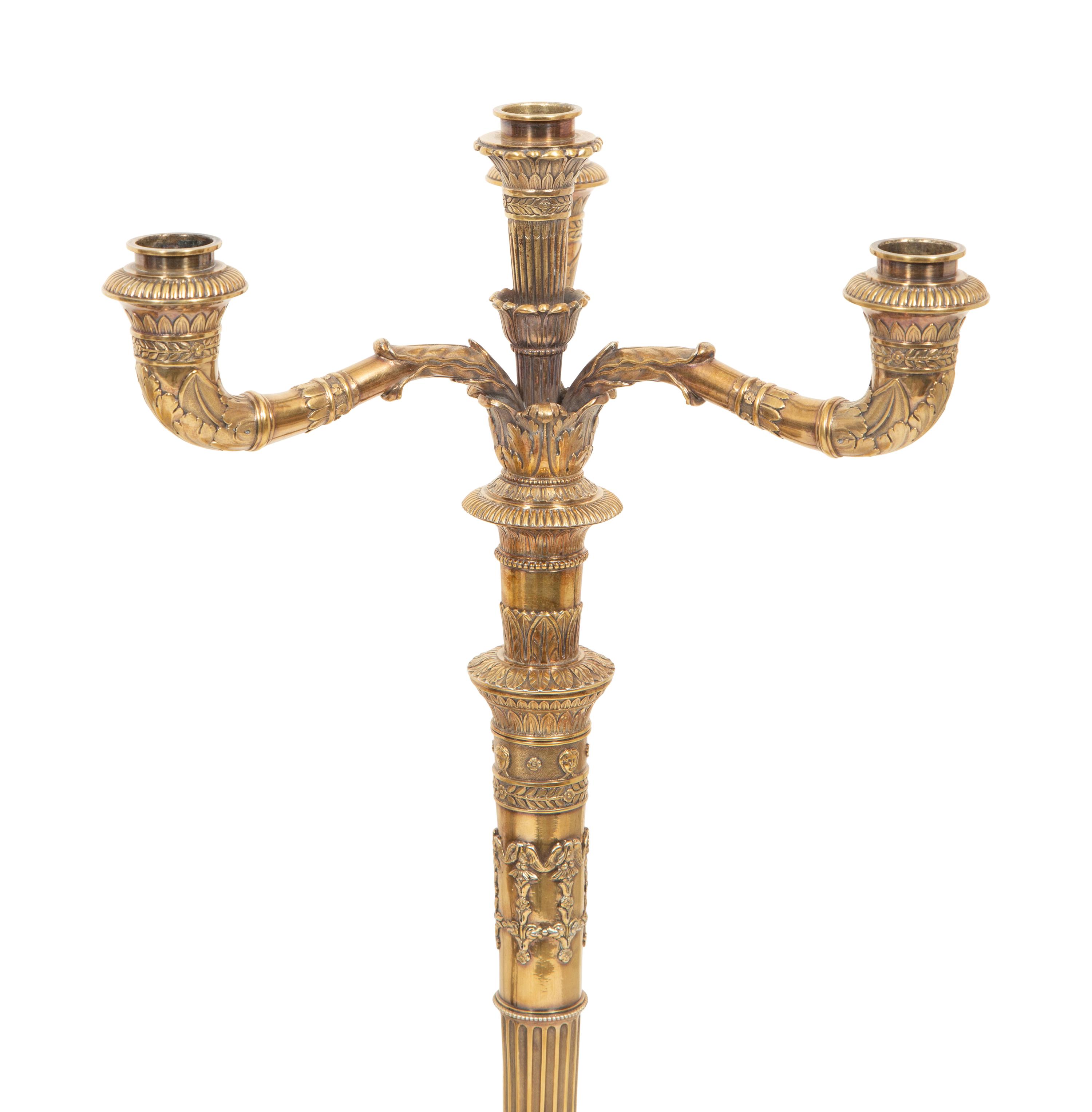 A French Parcel Gilt Silver Three-Piece Table Garniture