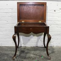 A Georgian Style Mahogany Stool. Height 23 x width 19 x depth 14 inches.