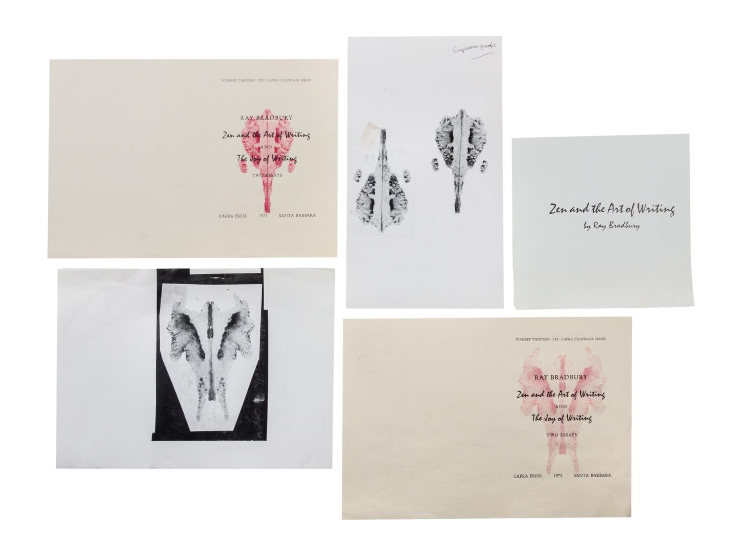 BRADBURY, RAY. Zen and the Art of Writing and The Joy of Writing. Santa Barbara, CA, 1973. Limited, signed.