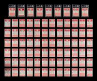 A Complete Set of 1986-87 Fleer Basketball Cards (132) Including Michael Jordan Rookie Card No. 57 (PSA 8 NM-MT) with Additional Graded Key Rookies and Sticker Set (11)