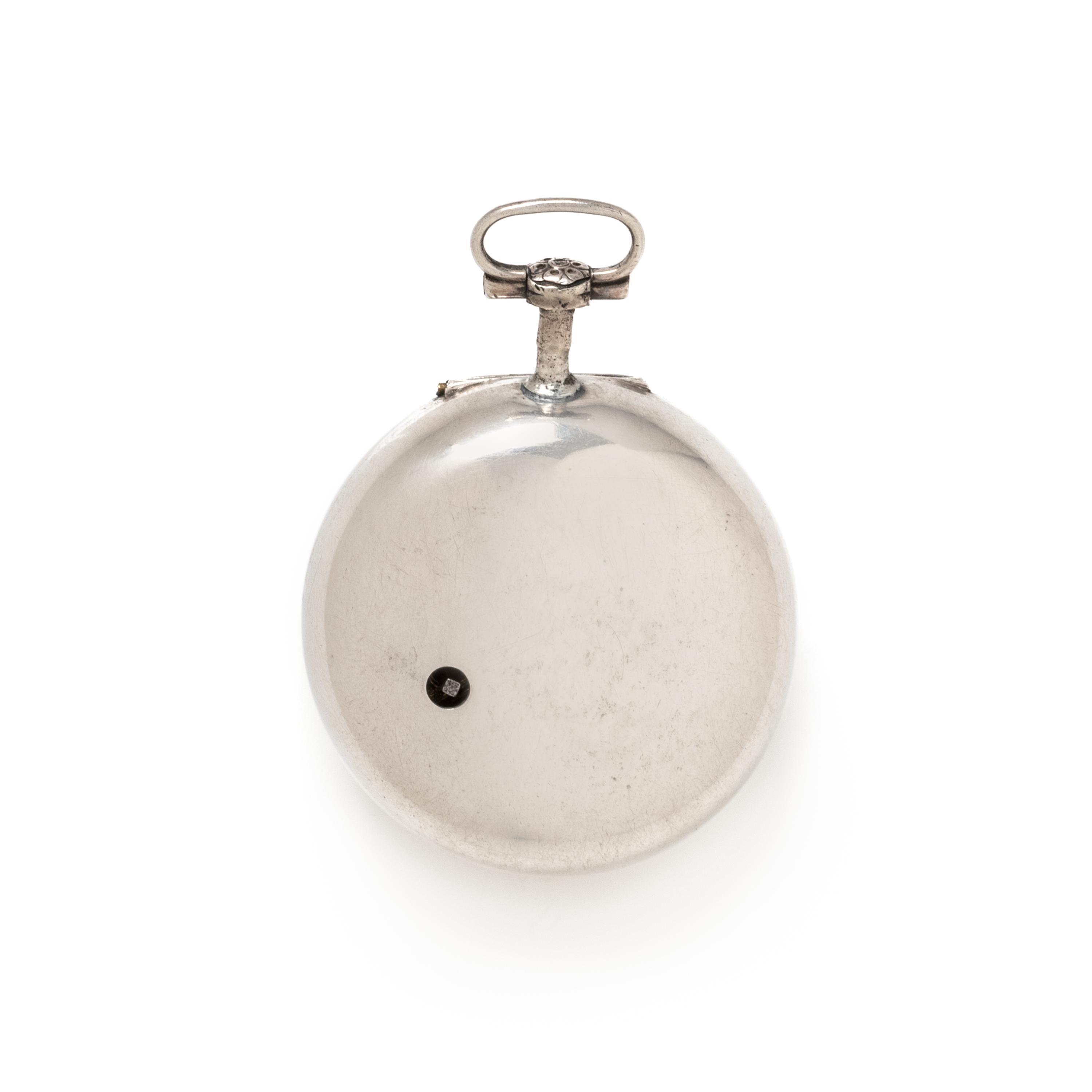 BRITISH, STERLING SILVER CALENDAR OPEN FACE POCKET WATCH