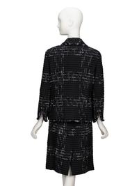 Chanel, Black & Silver Tweed Skirt Suit