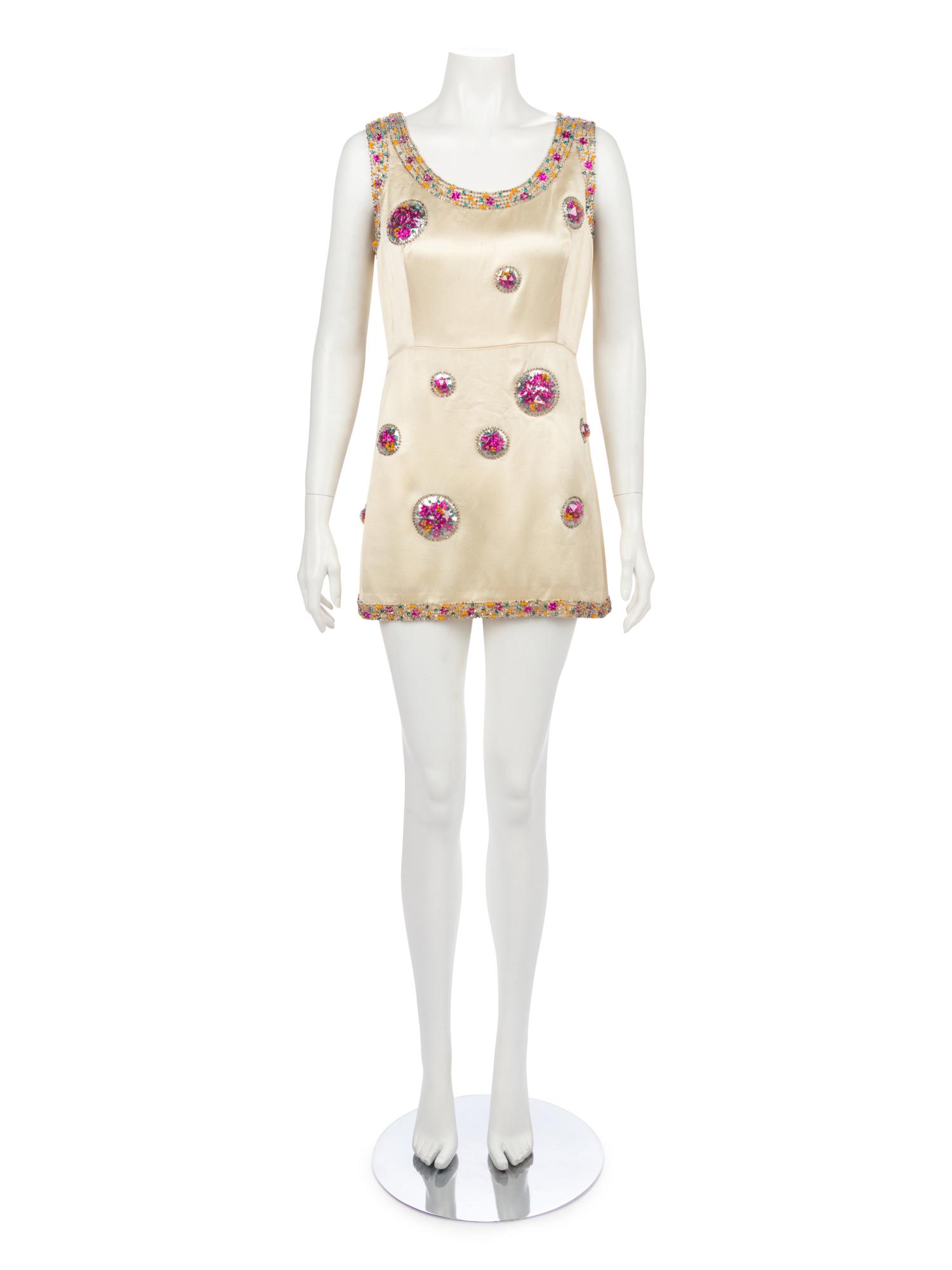 Chloé Mini Dress with Faceted Pod Appliques, 1960-70s