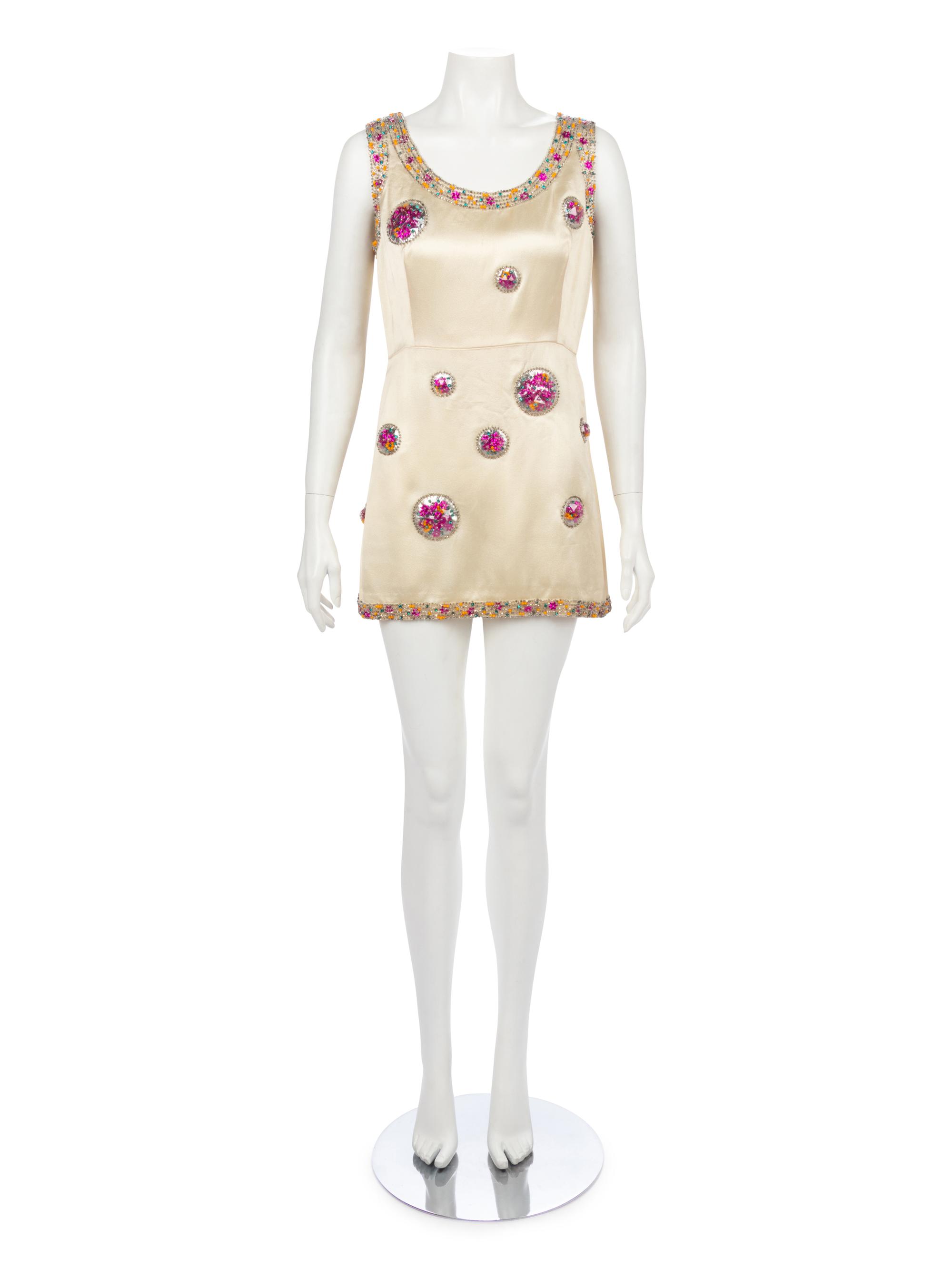 Chloé Mini Dress with Faceted Pod Appliques, 1960-70s