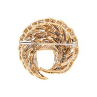 RETRO, BICOLOR GOLD AND DIAMOND JEWELRY SUITE