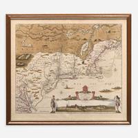 [Americana] [New York] Visscher, Nicolaas Jansz. Novi Belgii Novaeque Angliae nec non Partis Virginiae Tabula...