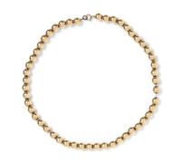 A 14 Karat Yellow Gold Bead Necklace, 16.50 dwts.