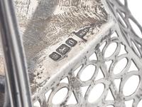 A Pair of Edwardian Silver Footed and Reticulated Candy Dishes