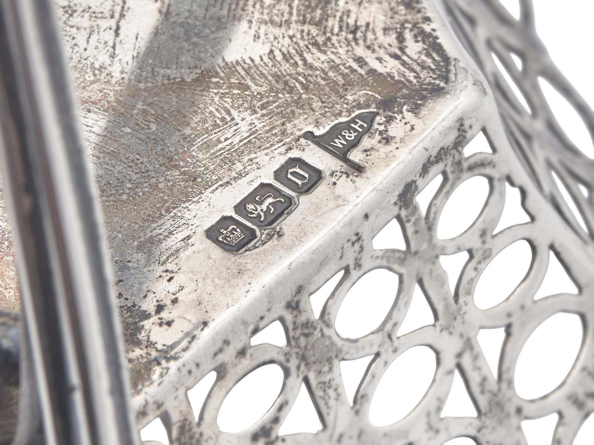 A Pair of Edwardian Silver Footed and Reticulated Candy Dishes
