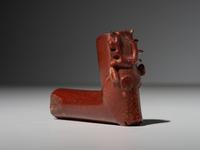 Sioux Catlinite Pipe Bowl, with Elk
