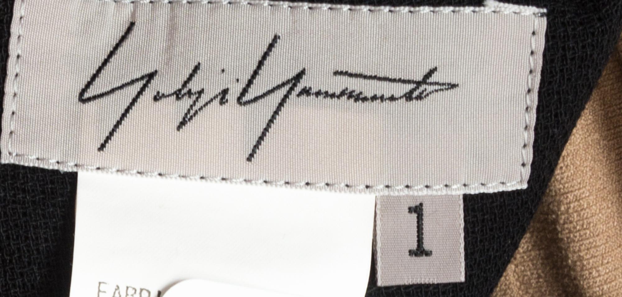 A Yohji Yamamoto Black Wool Midi Skirt, Size 1.