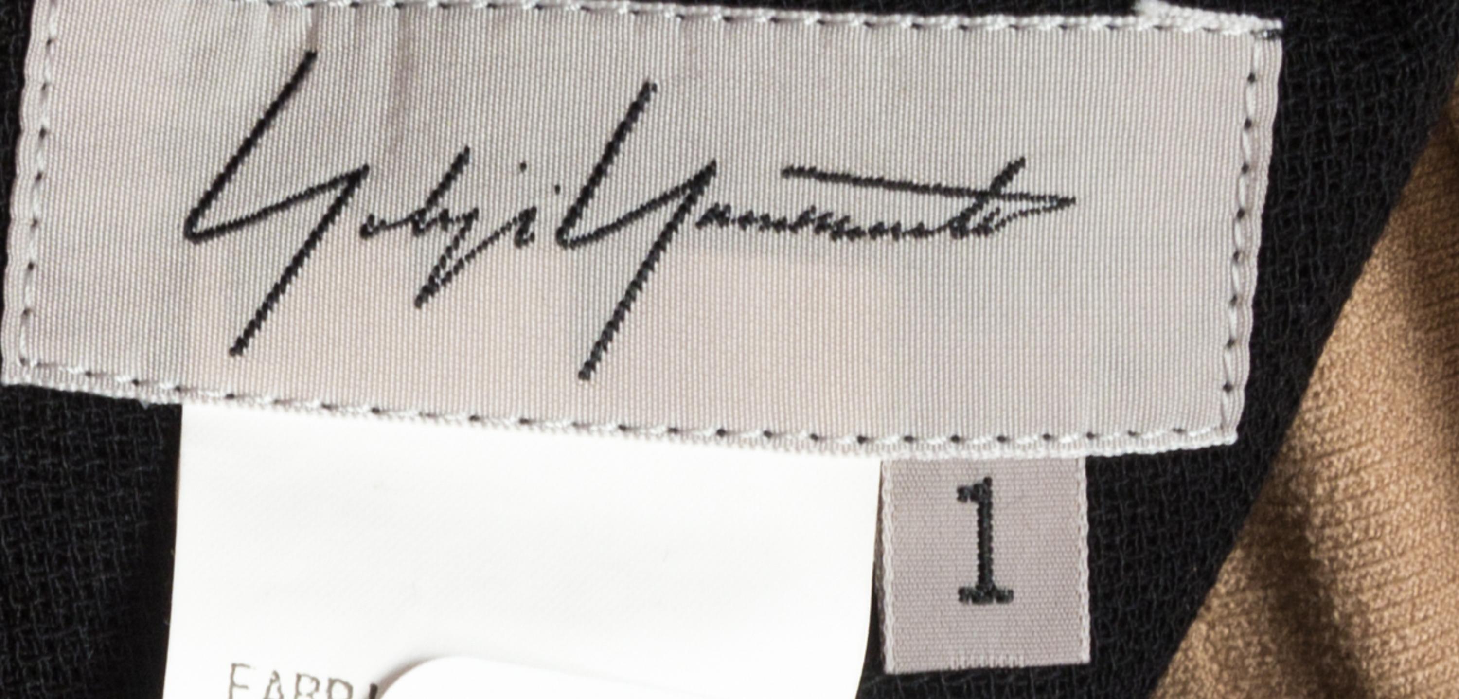 A Yohji Yamamoto Black Wool Midi Skirt, Size 1.