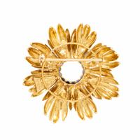 Tiffany & Co., Yellow Gold and Sapphire Flower Brooch