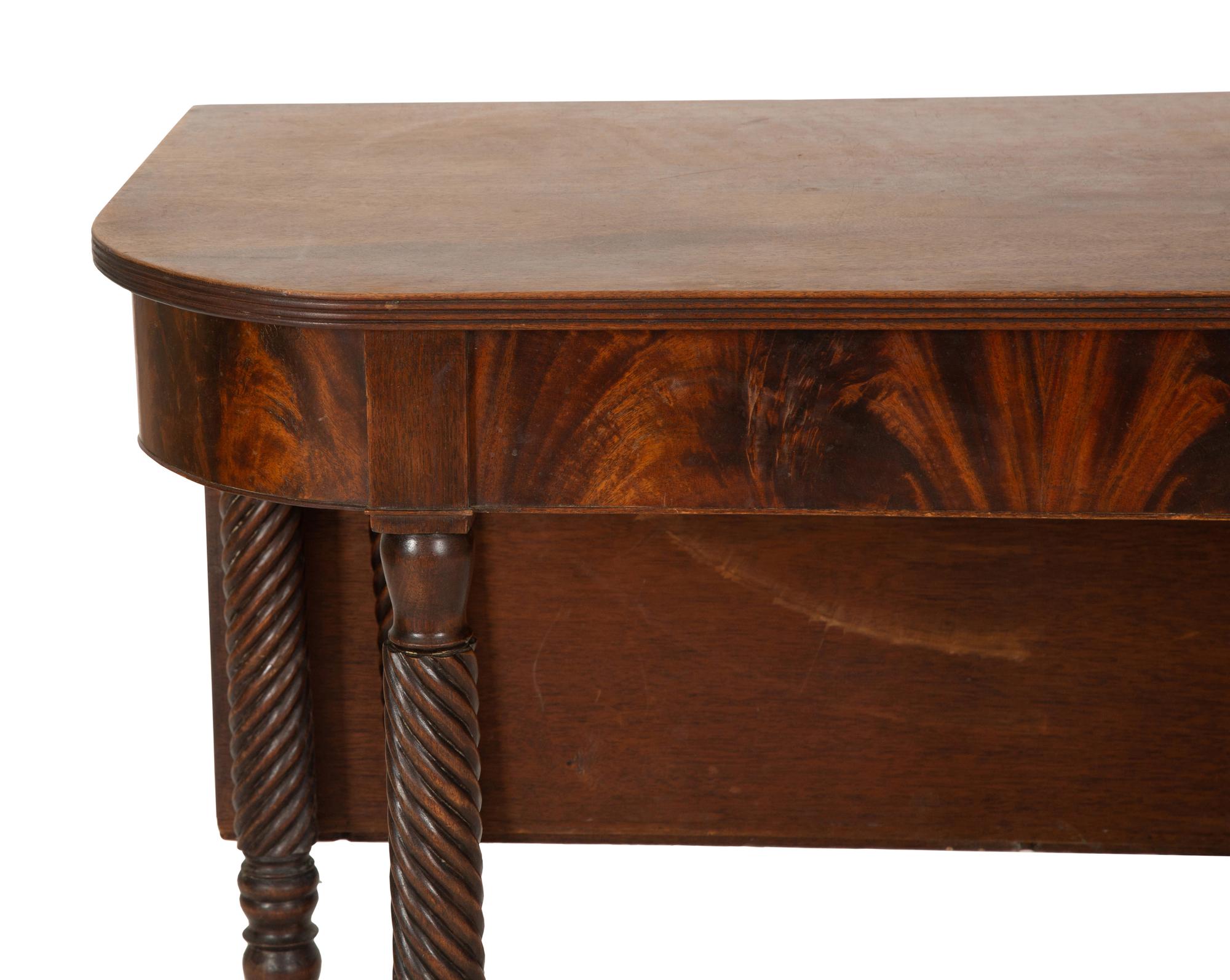 An American Mahogany Drop Leaf Dining Table