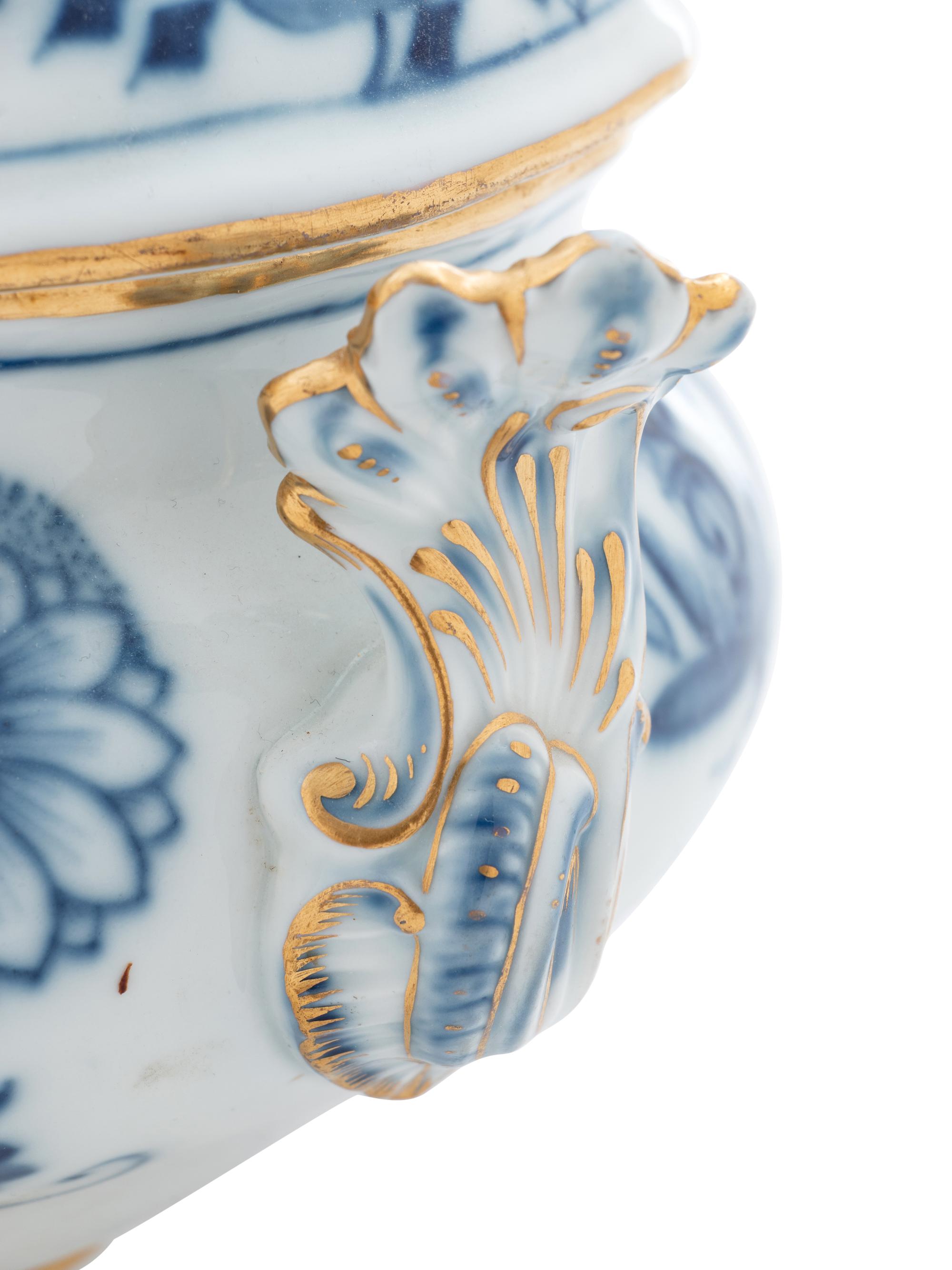 Two Meissen Blue Onion Porcelain Tureens