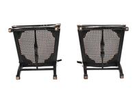 A Pair of Neoclassical Style Ebonized Curule Side Chairs