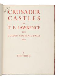 LAWRENCE, Thomas Edward (1888-1935). Crusader Castles . Waltham Saint Lawrence, Berkshire: Golden Cockerel Press, 1936.