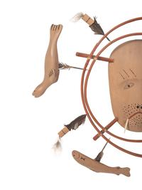 Nunivak Island Carved Wood Mask, Walrus