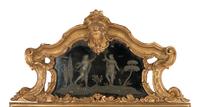 An Italian Rococo Giltwood and Etched Glass Mirror