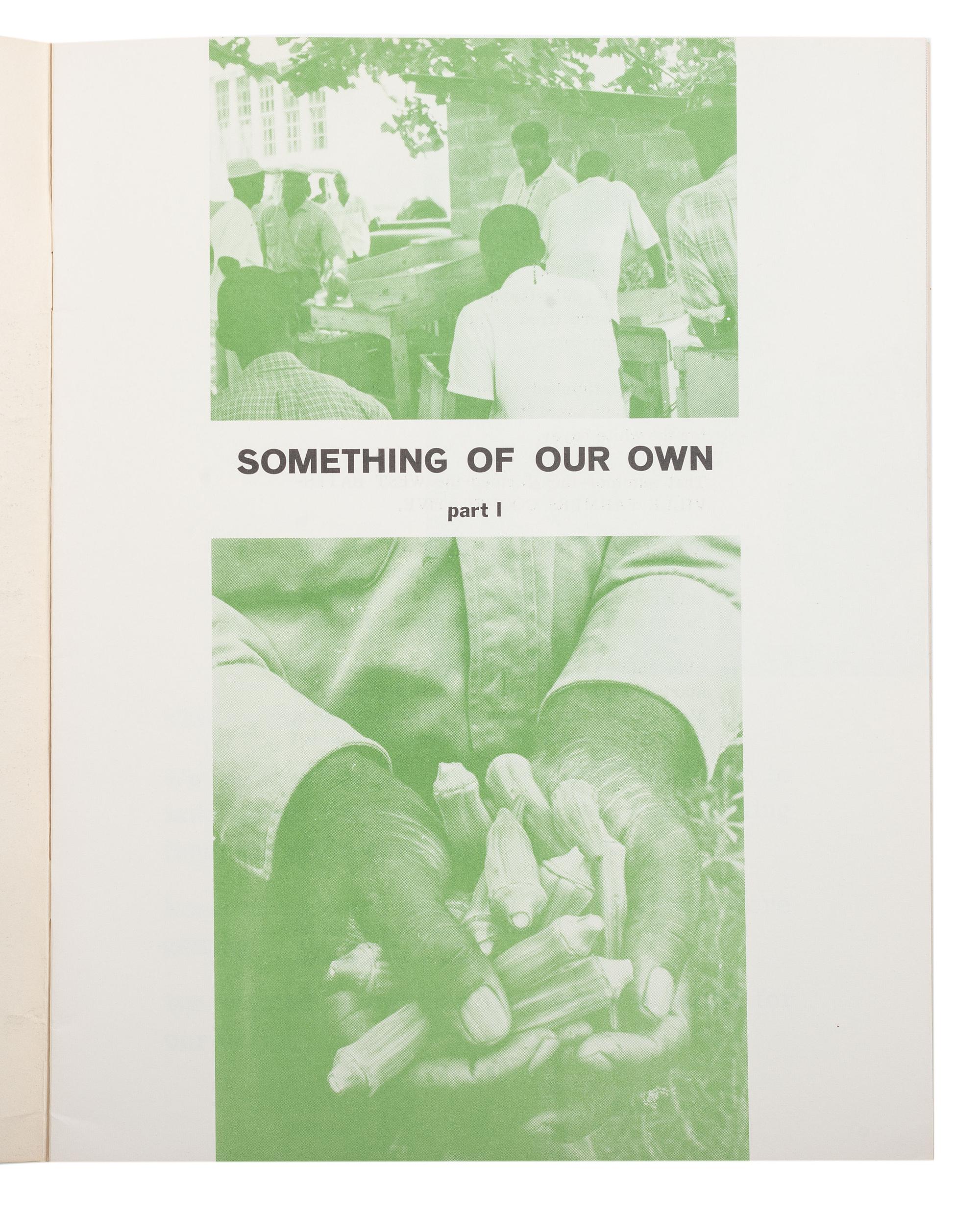 [AGRICULTURE]. VARELA, Mary E. Something of Our Own . Jackson, MS: H.J.K. Publishing Co., 1965.