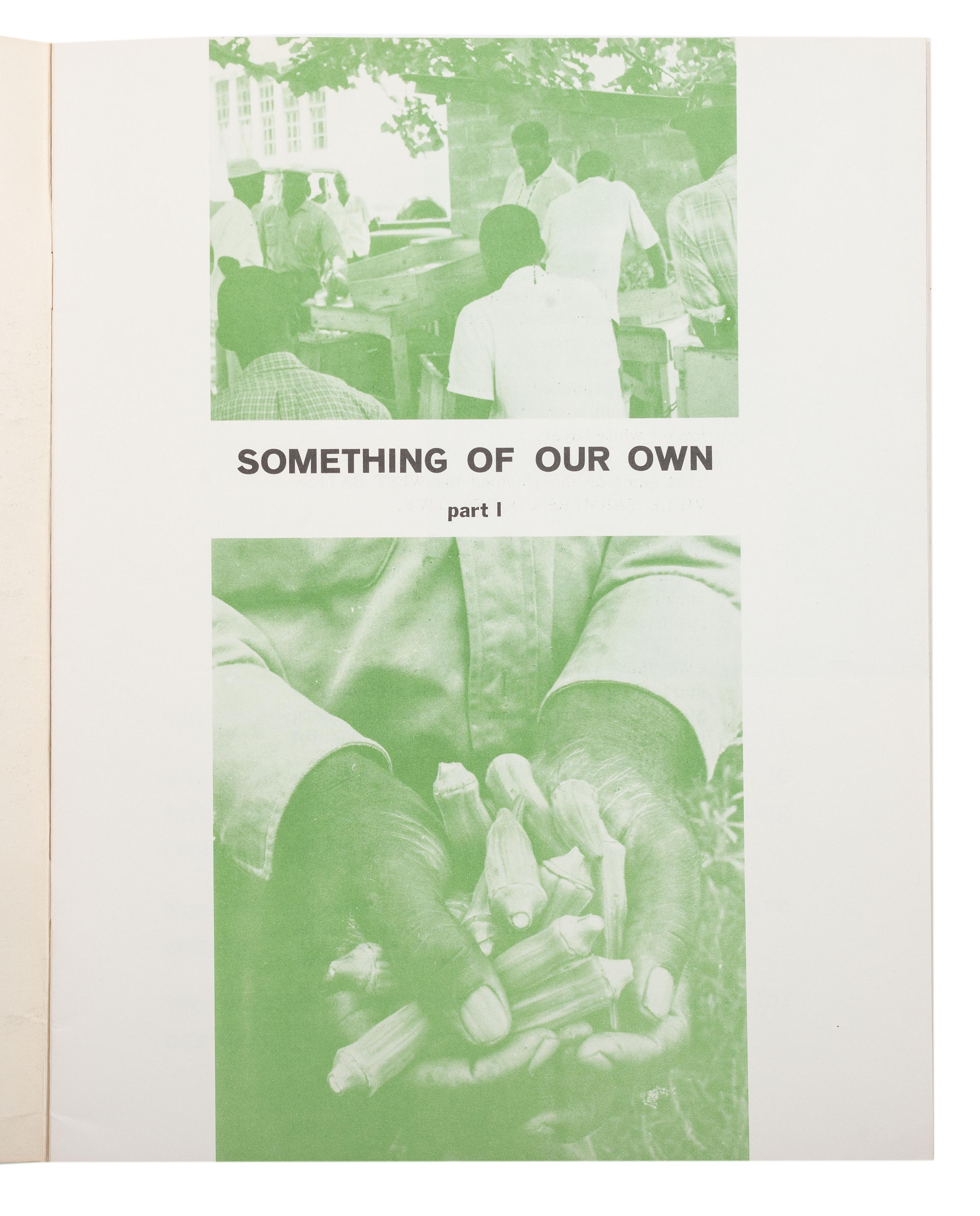 [AGRICULTURE]. VARELA, Mary E. Something of Our Own . Jackson, MS: H.J.K. Publishing Co., 1965.