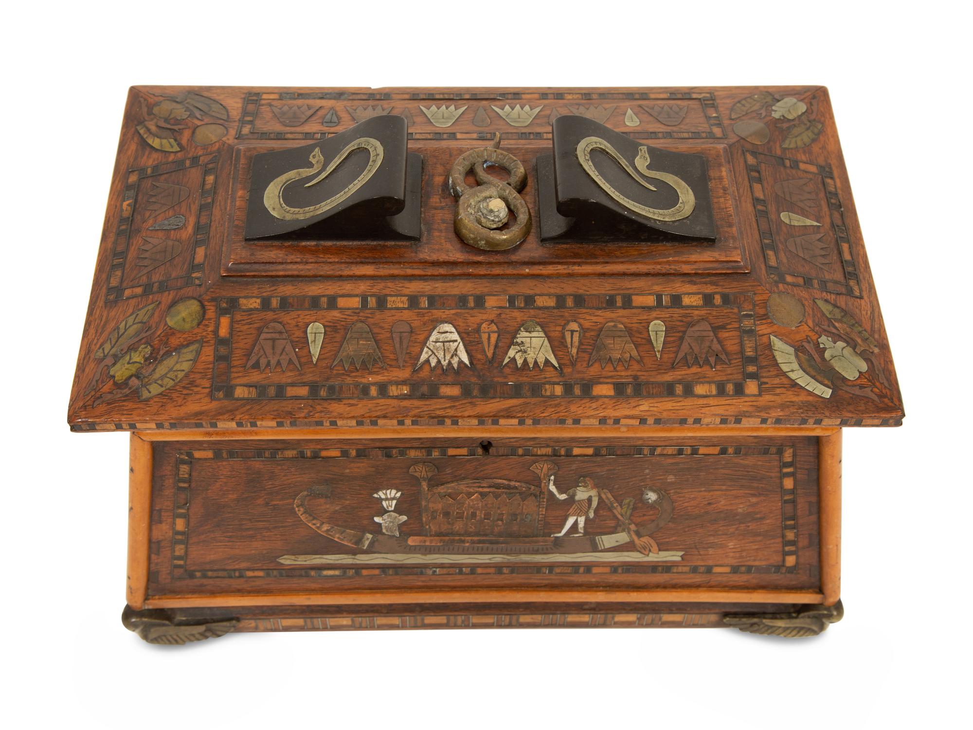 An Egyptian Revival Table Casket
