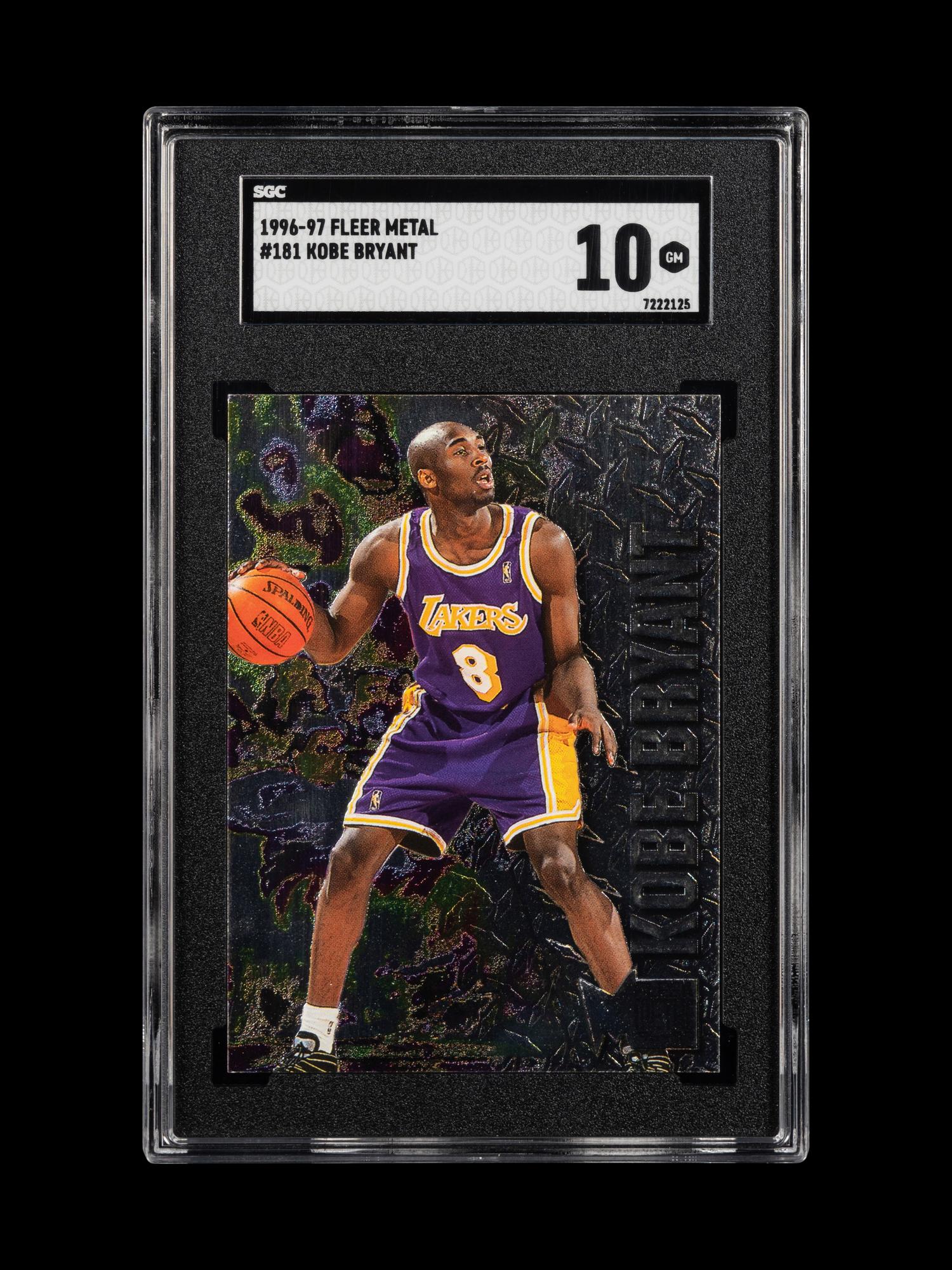 A 1996-97 Fleer Metal Kobe Bryant Rookie Basketball Card No. 181 (SGC 10 GEM MINT)