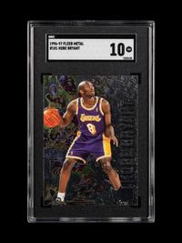A 1996-97 Fleer Metal Kobe Bryant Rookie Basketball Card No. 181 (SGC 10 GEM MINT)