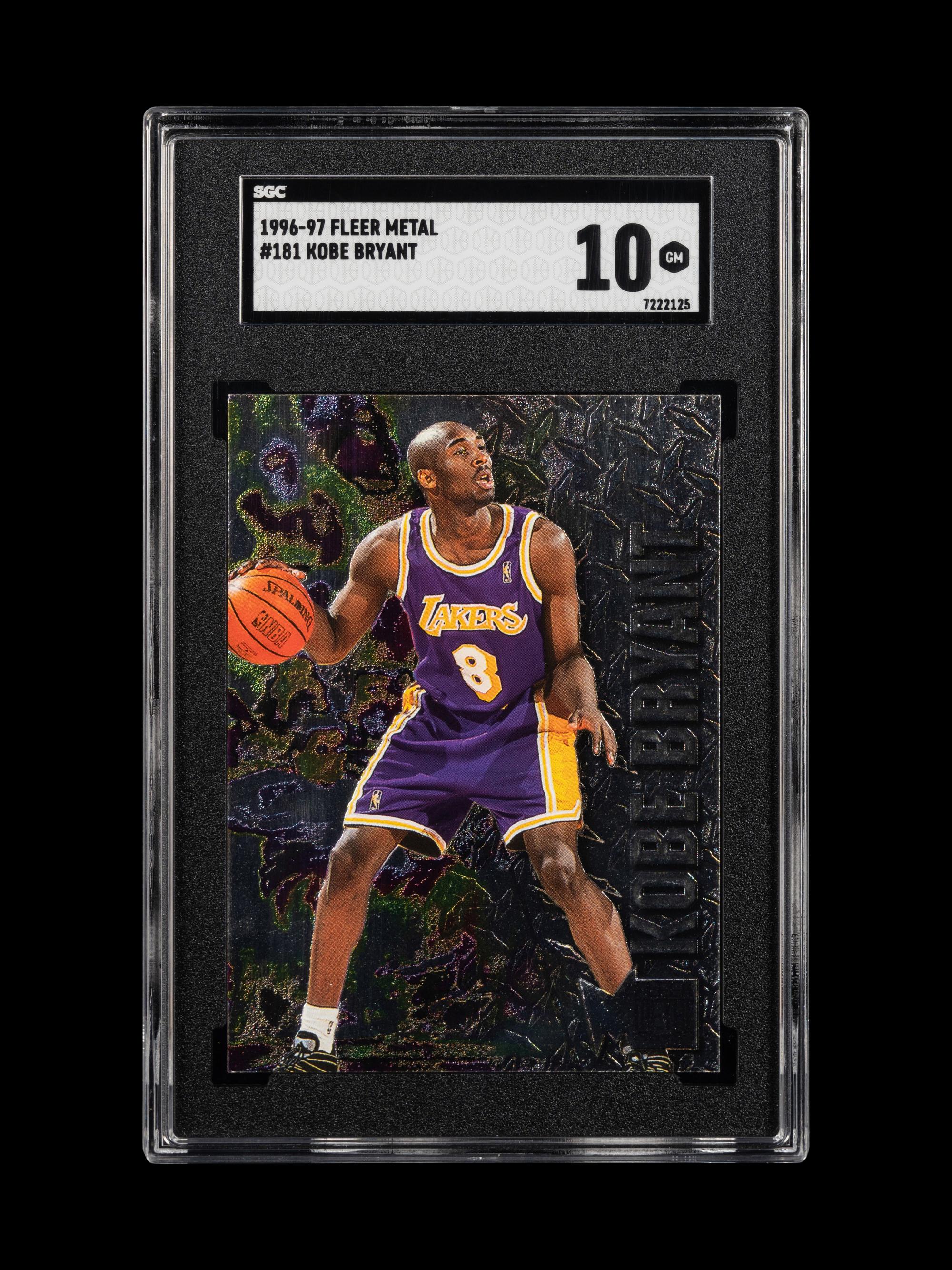 A 1996-97 Fleer Metal Kobe Bryant Rookie Basketball Card No. 181 (SGC 10 GEM MINT)