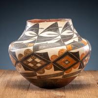 Acoma Polychrome Pottery Olla