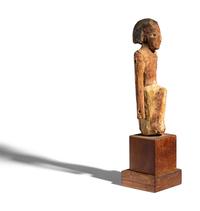 An Egyptian Painted Wood Figure
