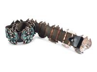 Zuni Sterling Silver and Mosaic Inlay Knifewing Concha Belt