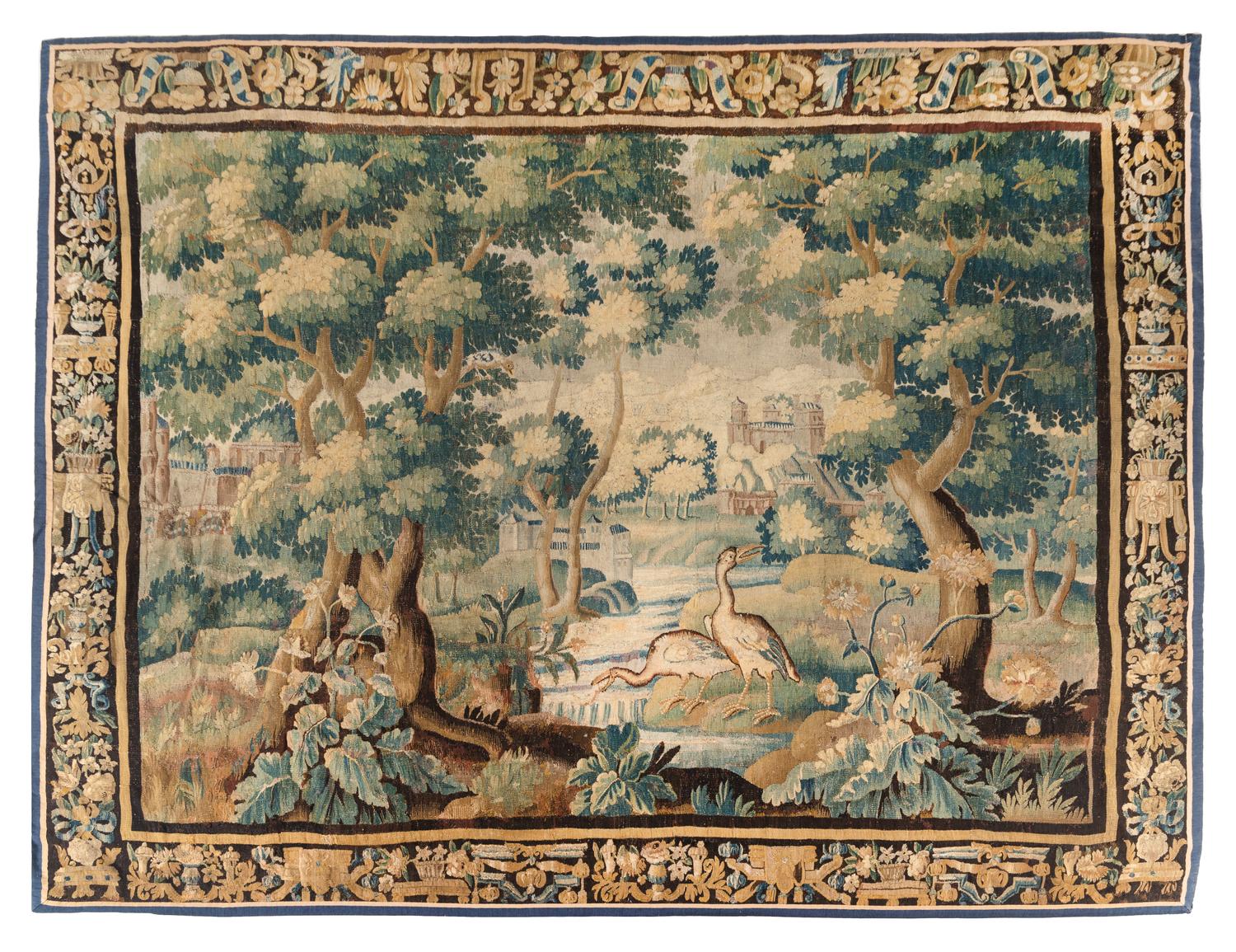 An Aubusson Wool Tapestry