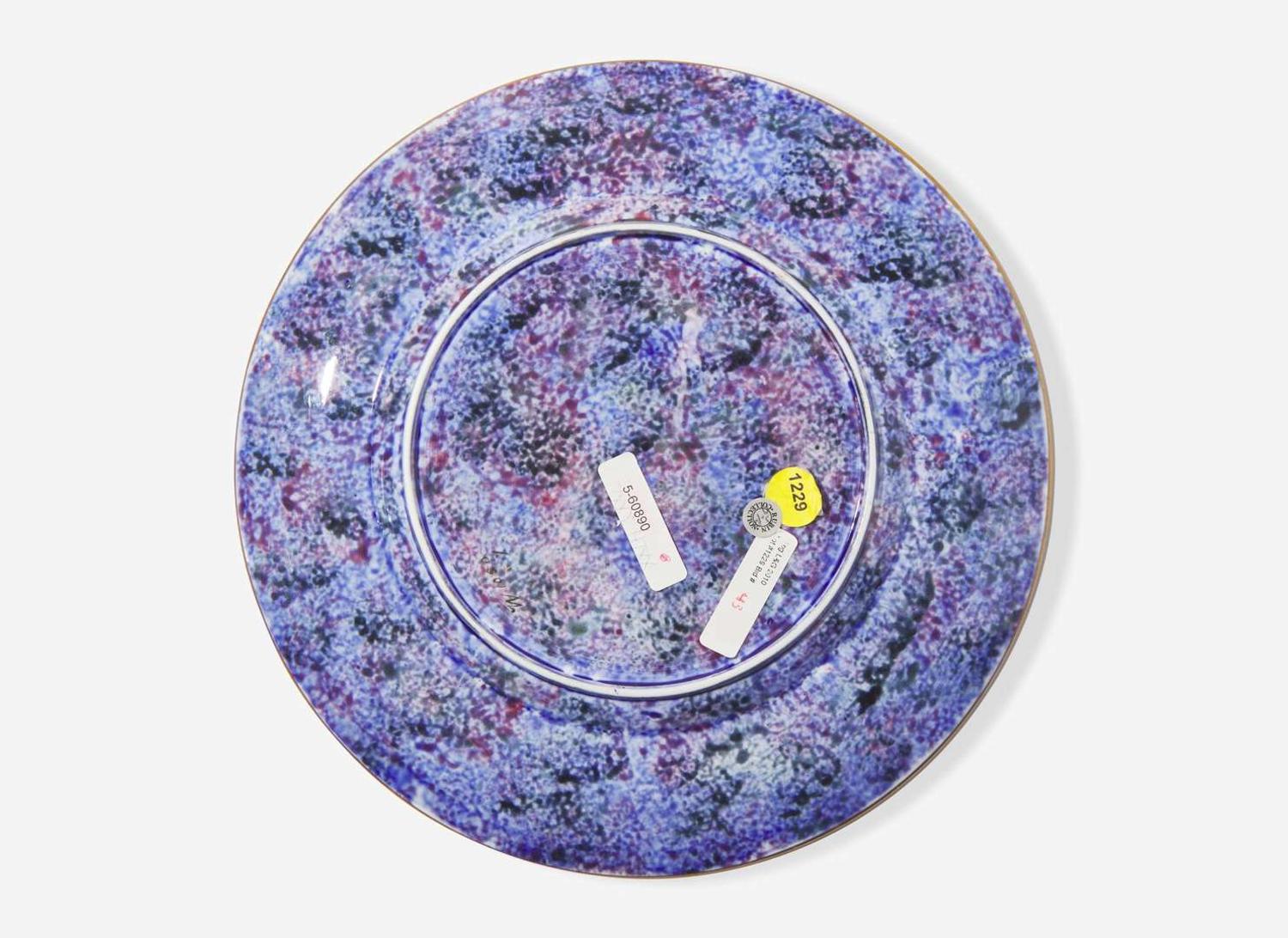 A Wedgwood Fairyland Lustre Roc Centre Plate, UK, 1920s
