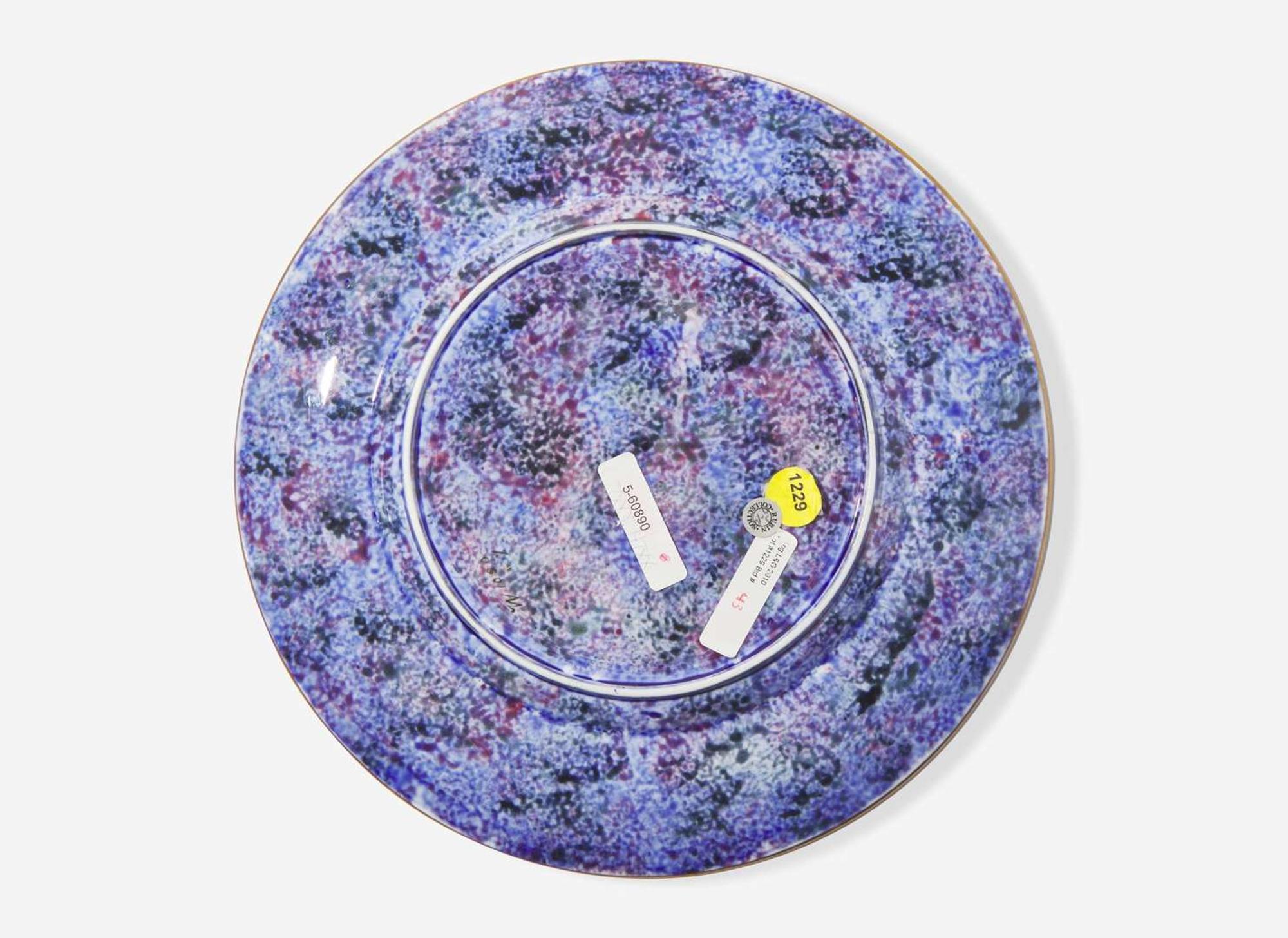 A Wedgwood Fairyland Lustre Roc Centre Plate, UK, 1920s