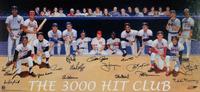 A 3,000 Hit Club Signed Autograph Poster Formerly Displayed at Mike Ditka’s Restaurant