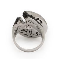 Yvel, Black Diamond, Diamond, and White Gold Calla Lily Ring