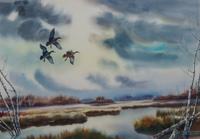 Clarence Boyce Monegar, (Wisconsin, 1910-1968), From an Autumn Sky, 1953