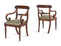 A Set of Ten Regency Mahogany Dining Chairs