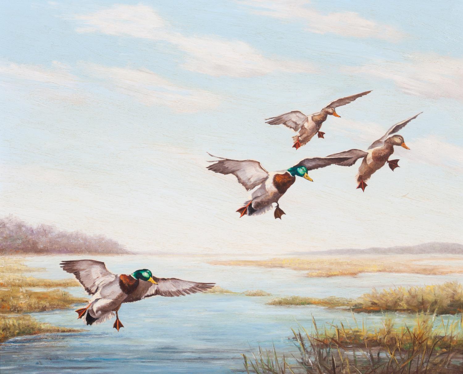Ethel E. Queeny, (20th century), Two works: Ducks in Flight
