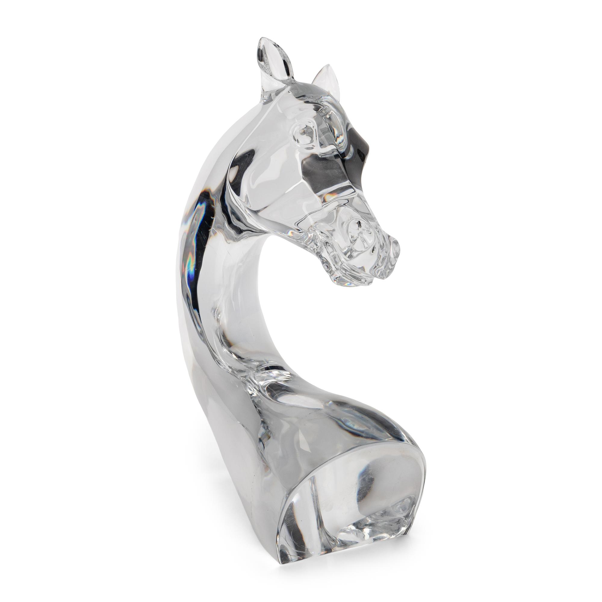 A Lalique Tete de Cheval Sculpture